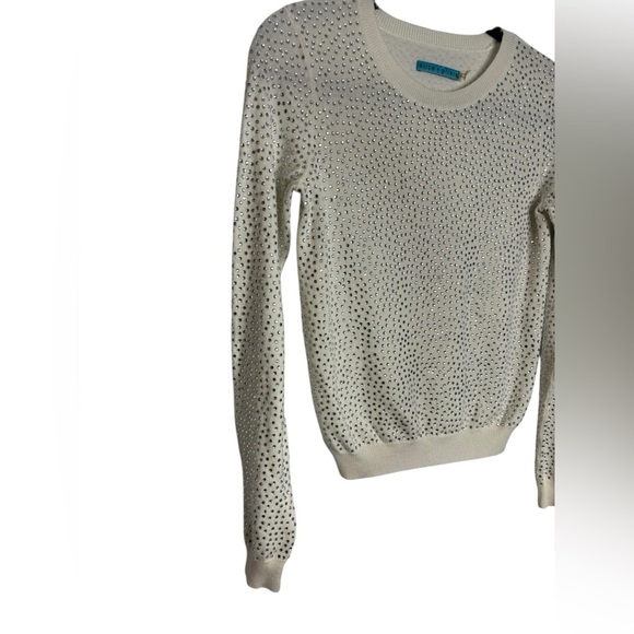 Alice + Oliva Rhinestone Cashmere Blend White/Cream Sweater Size Small - Picture 2 of 11